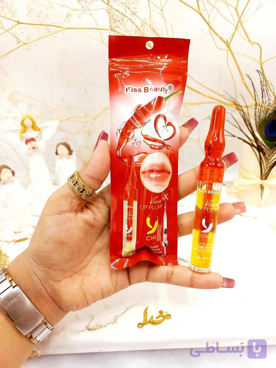 حجم دهنده لب آمپولی فلفلی کیس بیوتی kiss beauty کد 70600 — تصویر 1
