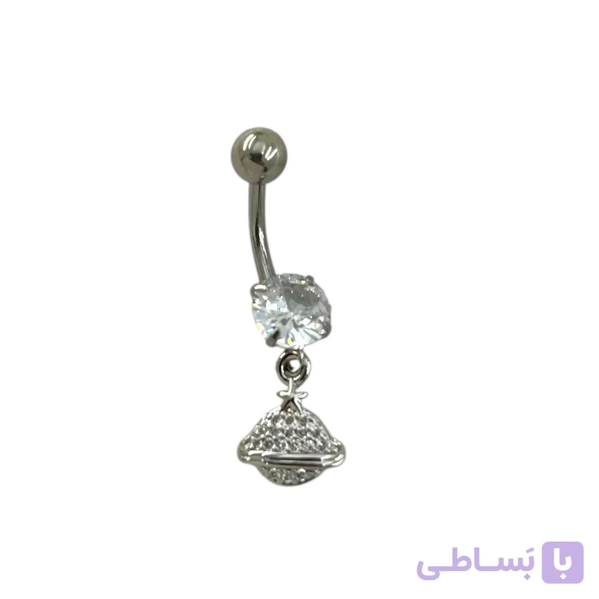 پیرسینگ ناف استیل زنانه مدل جواهری کد P4893 — تصویر 1