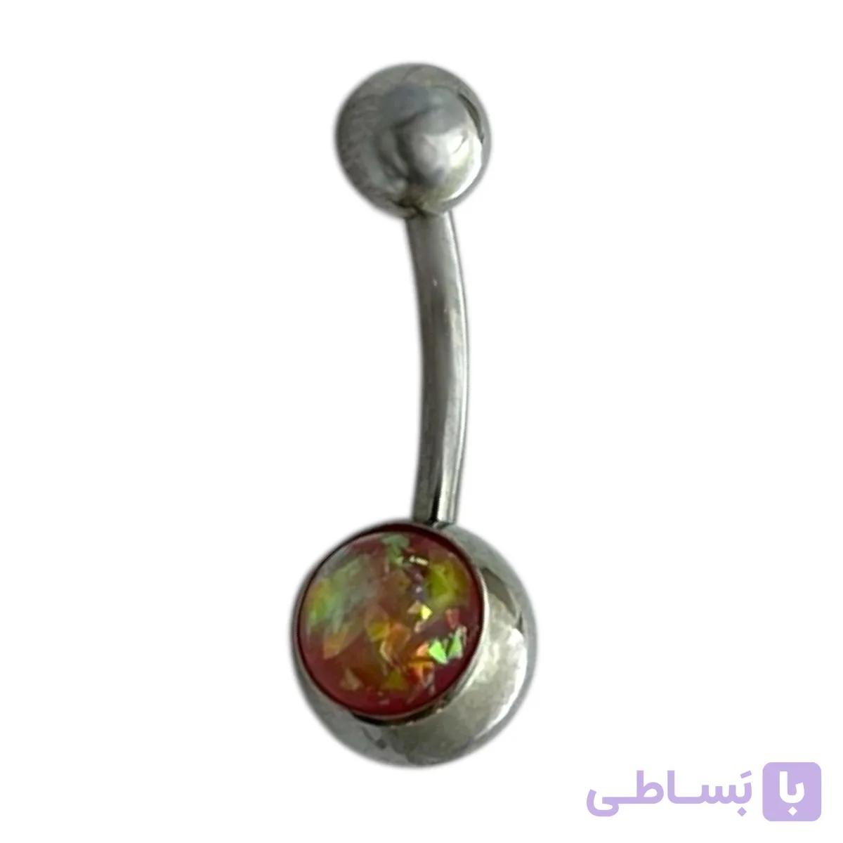 پیرسینگ ناف استیل زنانه مدل اکلیلی کد P4859 — تصویر 1