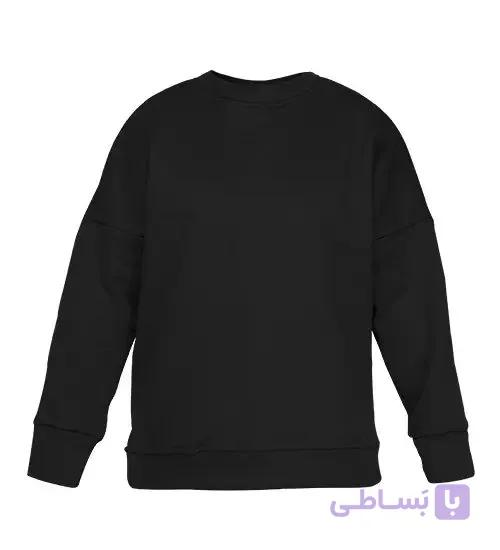 بلوز دورس زنانه  بیسیک  یقه گرد مشکی مدل 45772