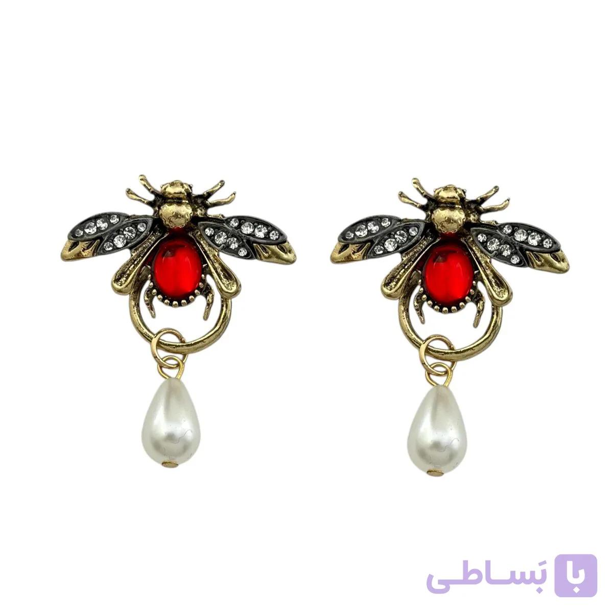 گوشواره زنانه مدل سوسک گوچی کد E5740 — تصویر 1