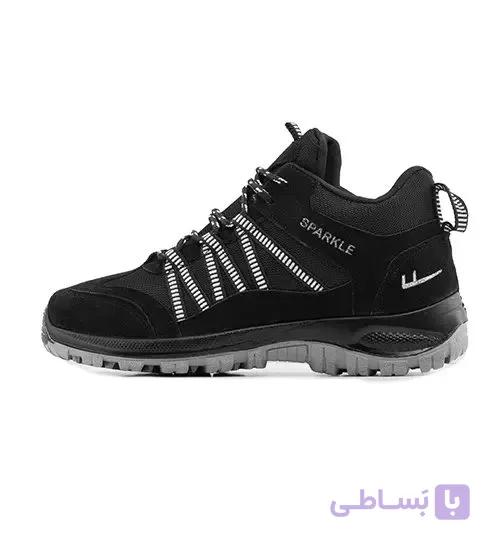 کفش ساقدار مردانه مشکی Sparkle  بنددار مدل 48685