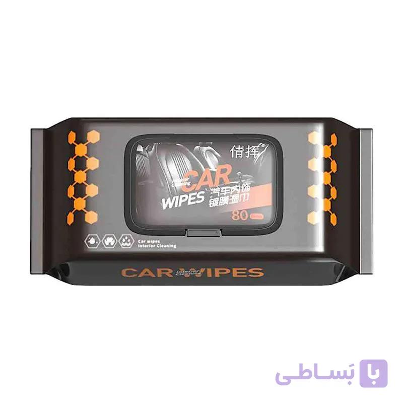 دستمال مرطوب مخصوص کفش و خودرو بسته 80 عددی — تصویر 1