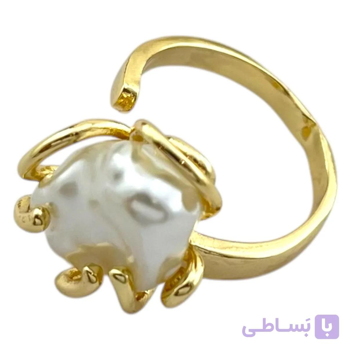 انگشتر زنانه مدل مروارید کد R5024 — تصویر 1