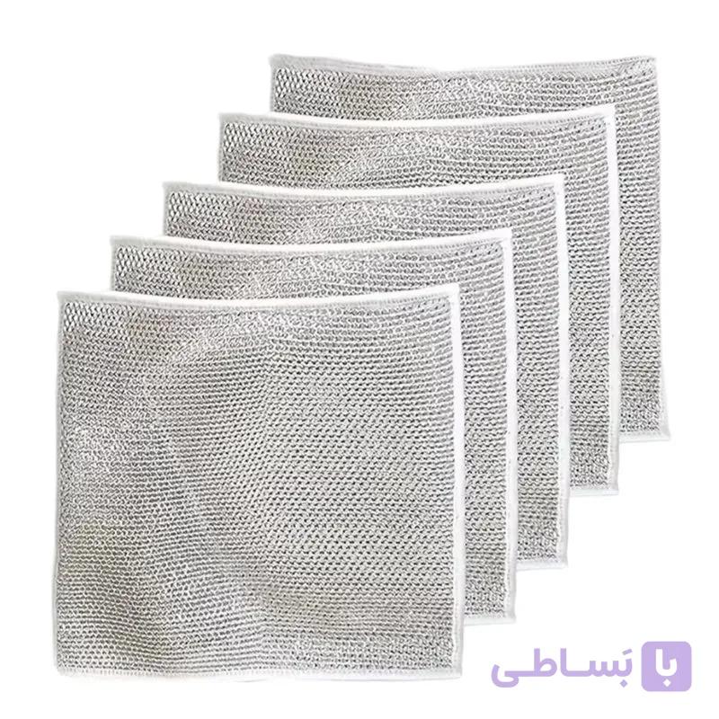 اسکاچ و دستمال توری مدل دو لایه بسته 5 عددی — تصویر 1