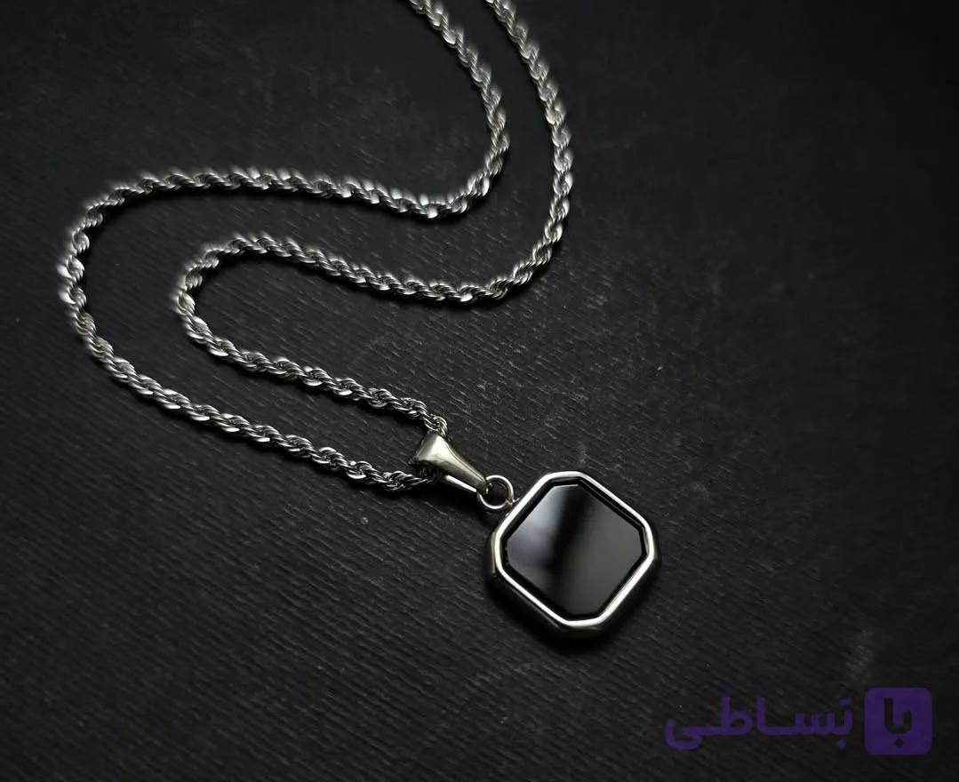 گردنبند اونیکس مردانه کد N1021 — تصویر 1