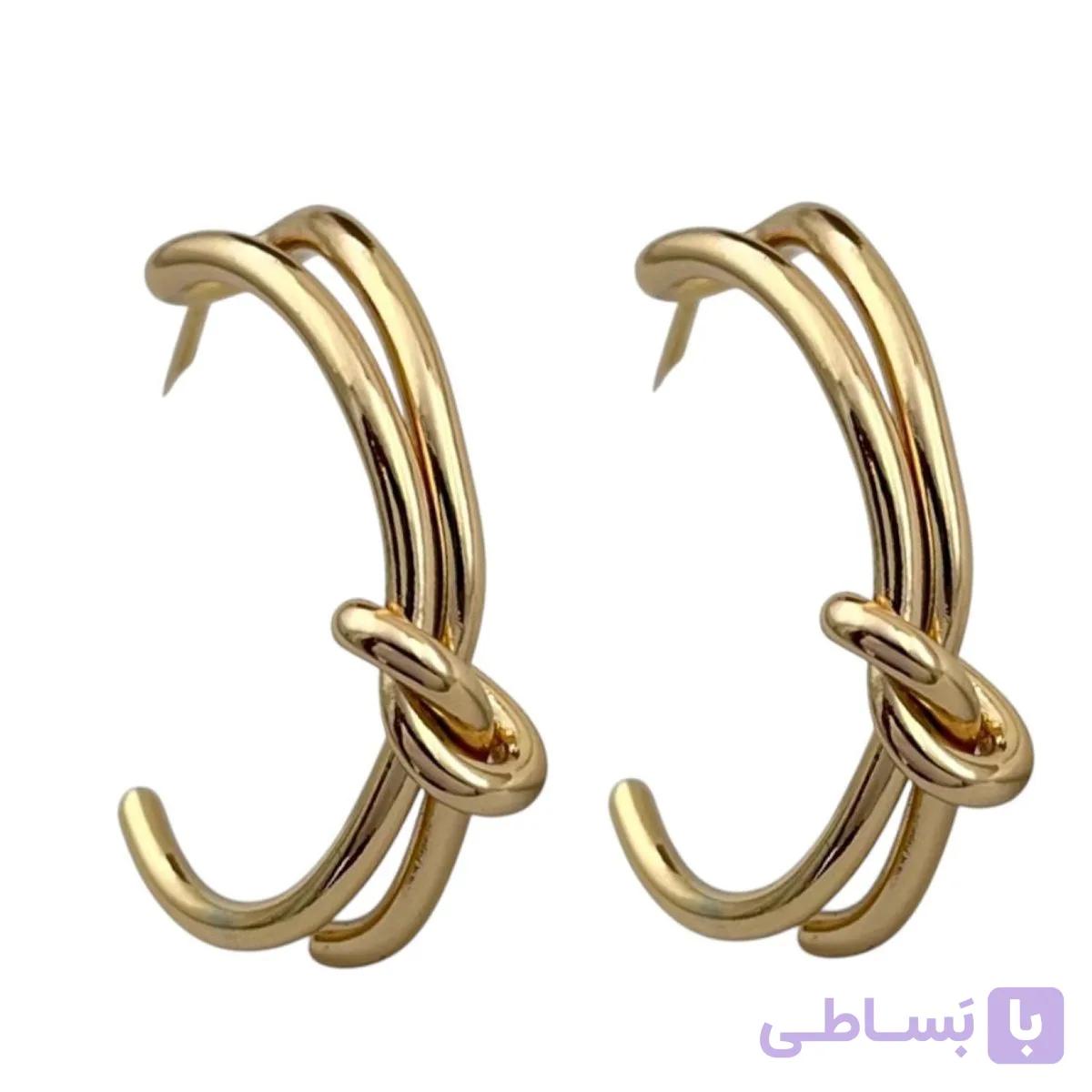 گوشواره زنانه ژوپینگ مدل گره کد E5957 — تصویر 1