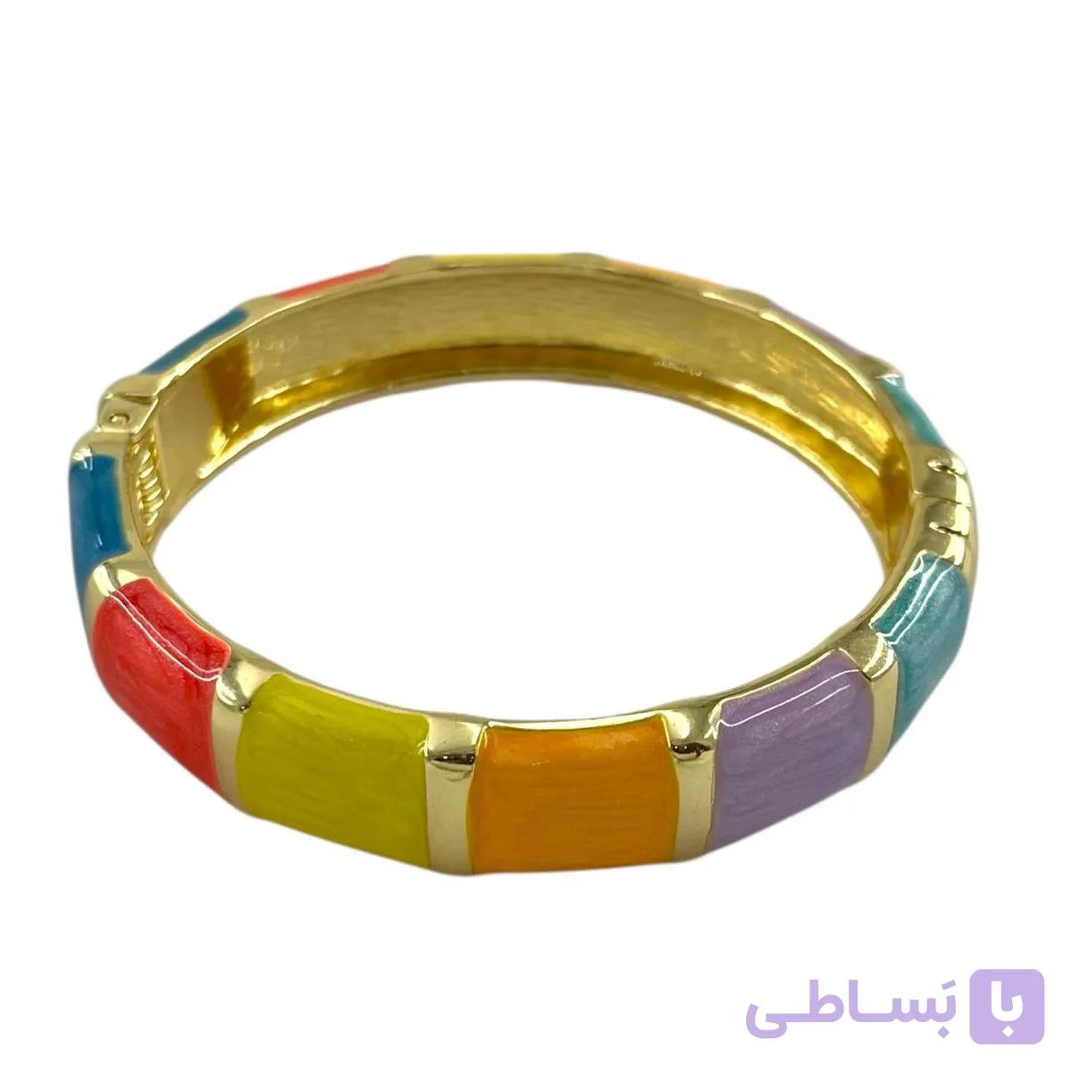 دستبند زنانه بنگل میناکاری کد B5519 — تصویر 1
