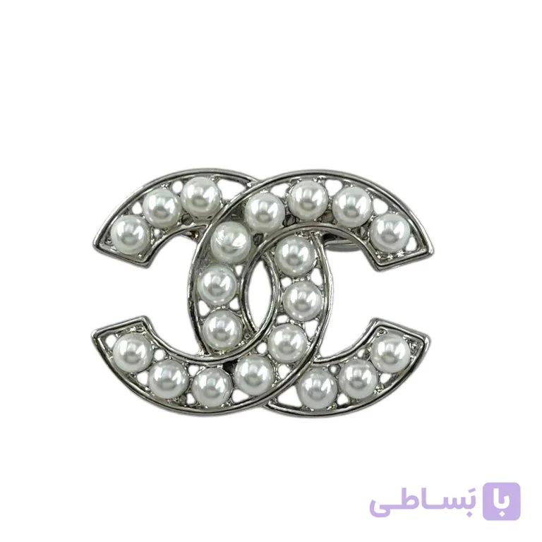 گل سینه زنانه مدل شنل مروارید G4197 — تصویر 1
