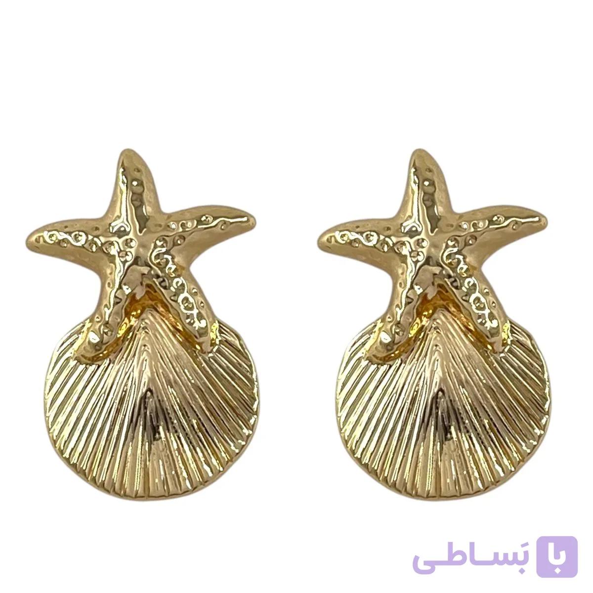 گوشواره زنانه ژوپینگ مدل ستاره دریایی کد E6504 — تصویر 1