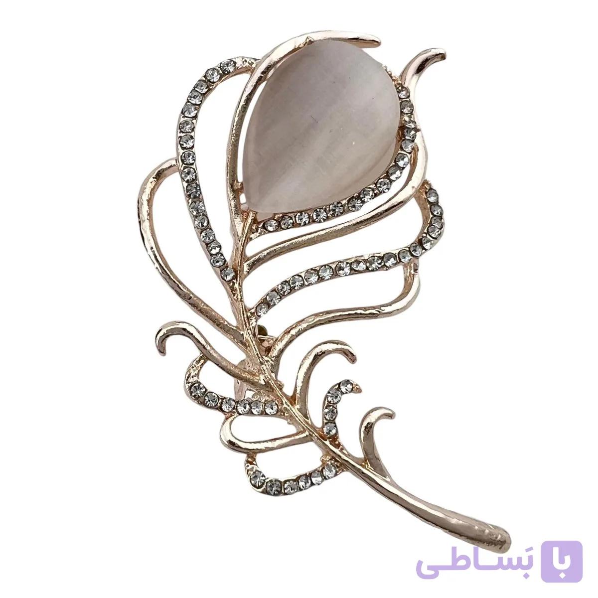 گل سینه زنانه مدل پر کد G4059 — تصویر 1