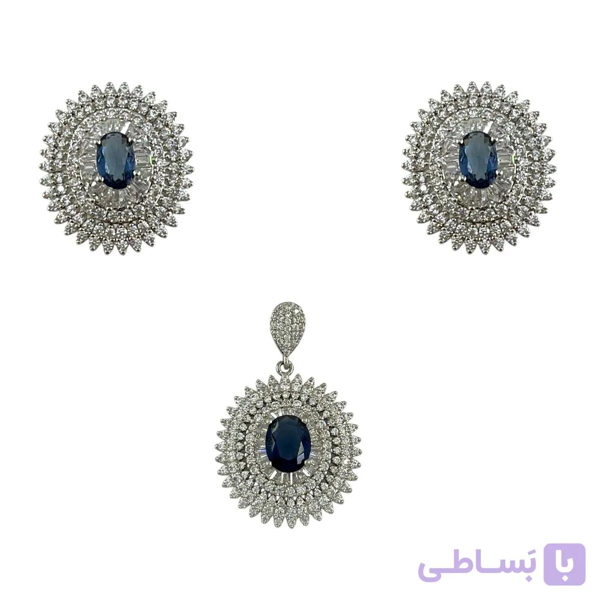 نیم ست زنانه جواهری کد M4395 — تصویر 1