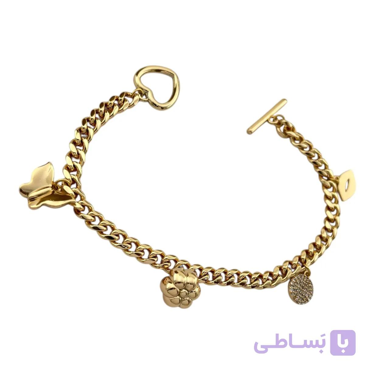 دستبند زنانه ژوپینگ مدل کارتیه و پروانه B5171 — تصویر 1