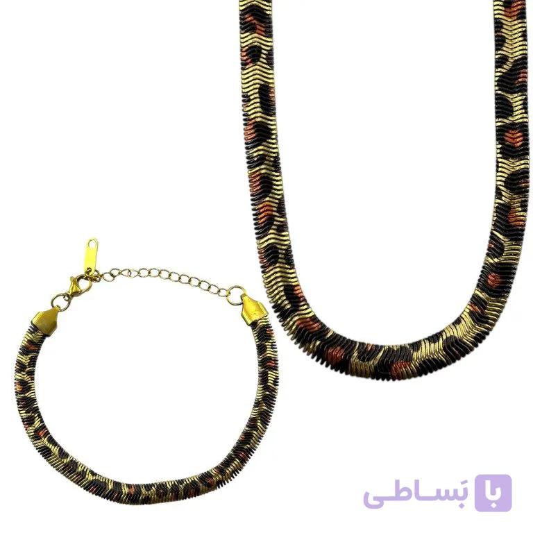 نیم ست زنانه مدل ماری پلنگی کد M4400 — تصویر 1