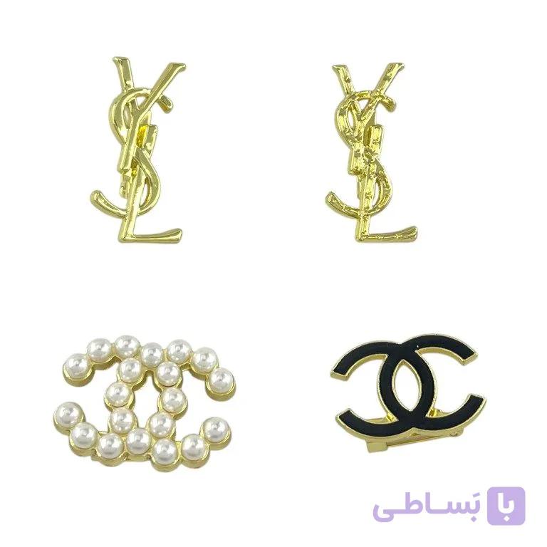 گل سینه مدل شنل وای اس ال مروارید کد G4187 — تصویر 1