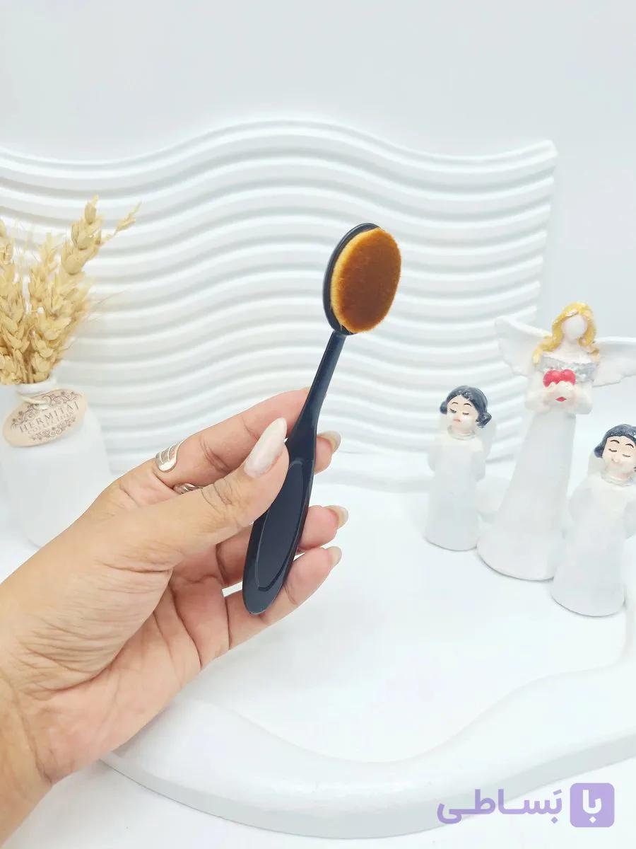 براش مدل قاشقی پر تراکم دسته مشکی — تصویر 1