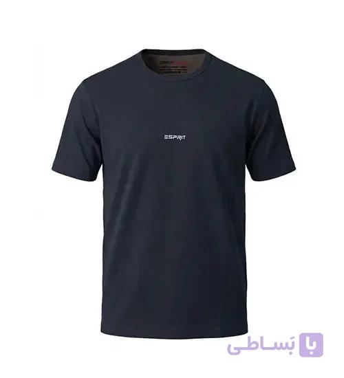 تیشرت یقه گرد مردانه نرمال ساده پنبه یک رو نوک مدادی Esprit مدل 50444