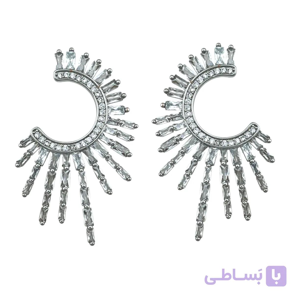 گوشواره زنانه مدل جواهری کد E6222 — تصویر 1