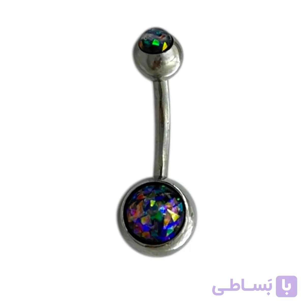 پیرسینگ ناف استیل زنانه مدل اکلیلی کد P4862 — تصویر 1