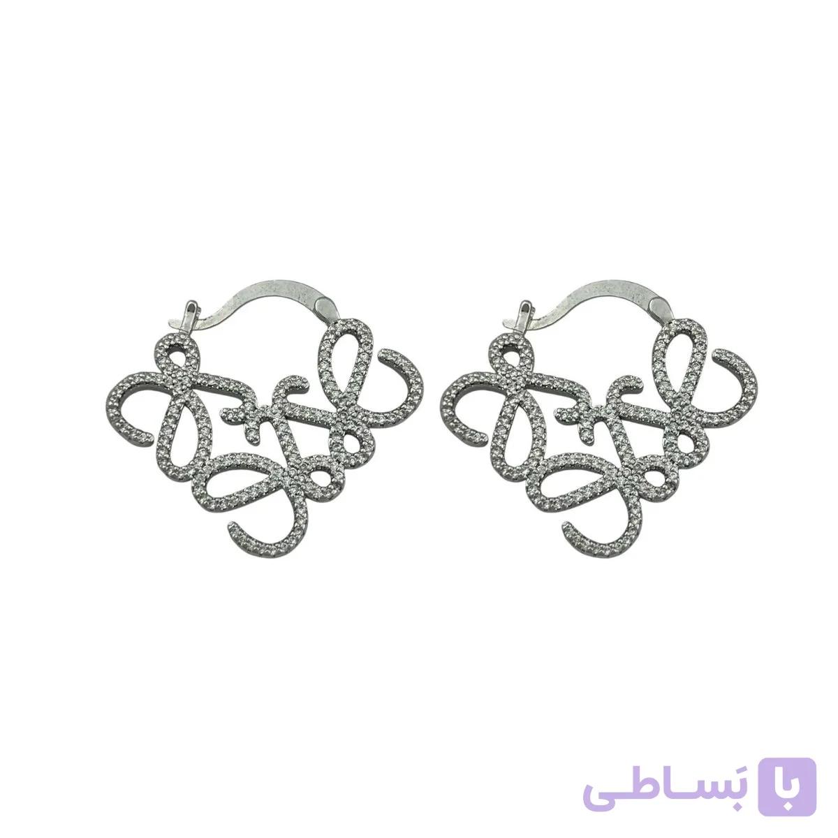 گوشواره زنانه مدل کلیپسی طرح لووه کد E5646 — تصویر 1