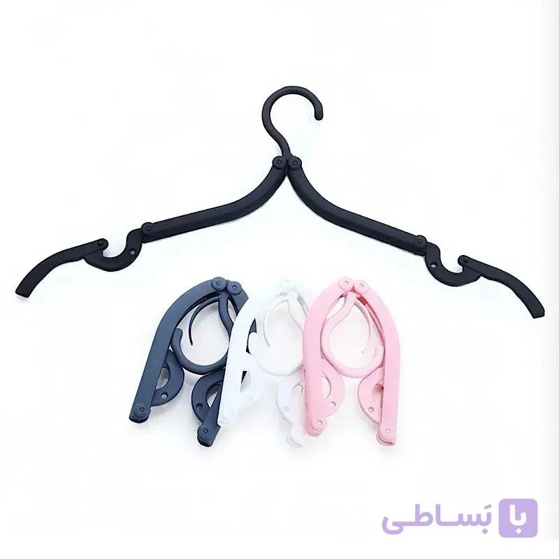 چوب لباسی مسافرتی تاشو قابل حمل بسته 2 عددی — تصویر 1