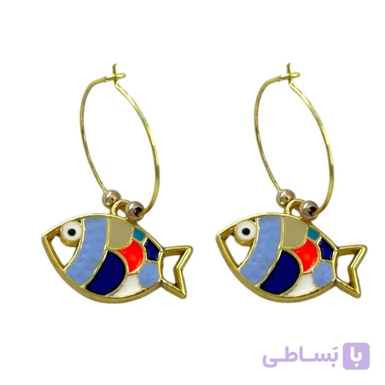گوشواره زنانه مدل ماهی کد E6523 — تصویر 1