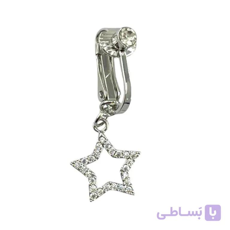 پیرسینگ ناف زنانه مدل نگین جواهری ستاره کد P4915 — تصویر 1