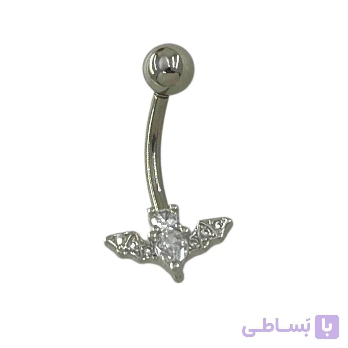 پیرسینگ ناف استیل زنانه مدل خفاش کد P4881 — تصویر 1