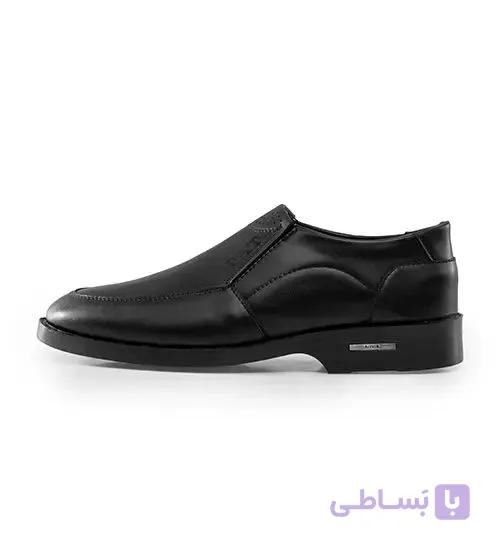 کفش رسمی مردانه چرم مصنوعی مشکی مدل 48272