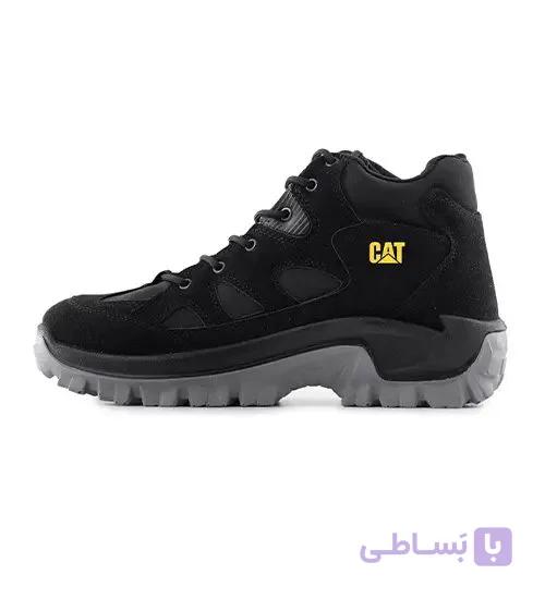 کفش ساقدار مردانه Cat مشکی بنددار مدل 48821
