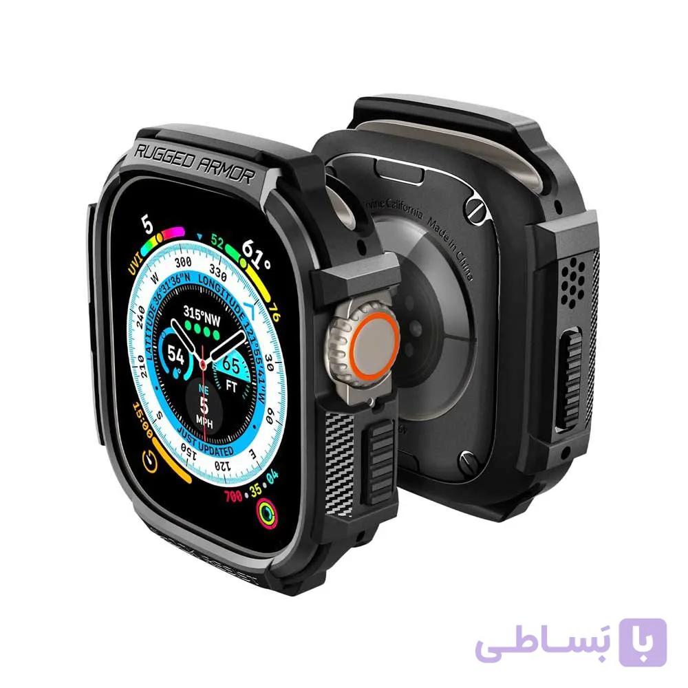 گارد اپل واچ اولترا 49mm اسپیگن مدل Spigen Rugged Armor — تصویر 1