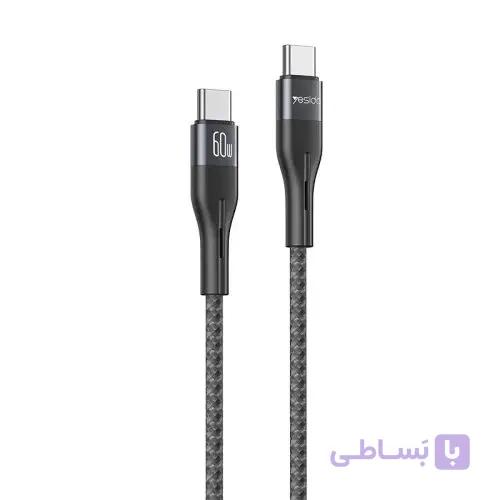 کابل تایپ سی به تایپ سی یسیدو مدل YESIDO CA156 DUAL TYPE-C — تصویر 1