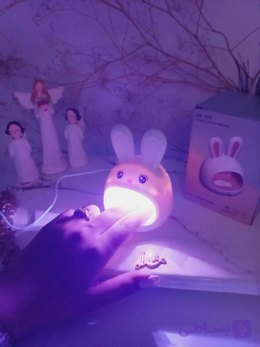 لامپ UV LED ژل لاک ناخن خشک کن طرح خرگوشی — تصویر 1