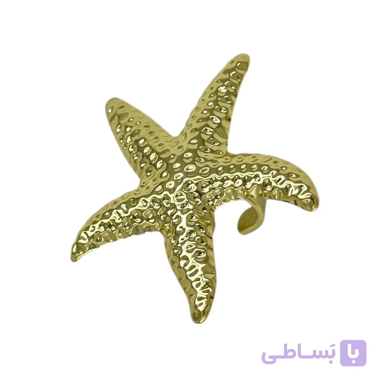 انگشتر زنانه مدل ستاره دریایی کد R51822 — تصویر 1