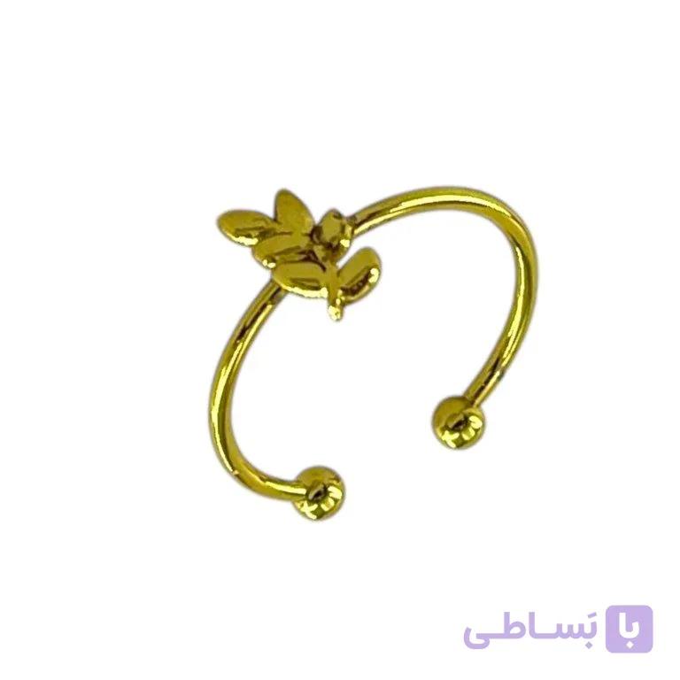 انگشتر پا و بند انگشتی زنانه مدل برگ کد A4598 — تصویر 1