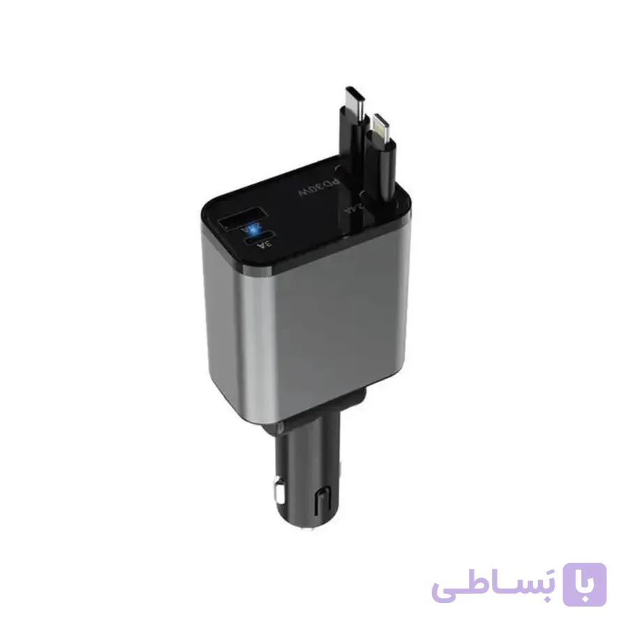 شارژر فندکی جمع‌شونده 50 وات گرین لاین مدل PD-30W — تصویر 1