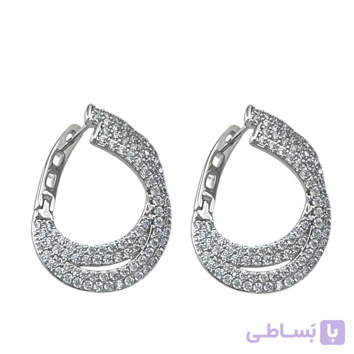گوشواره زنانه ژوپینگ مدل جواهری کد E6278 — تصویر 1