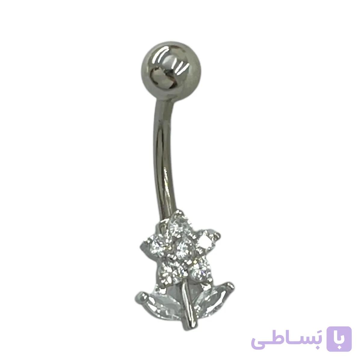 پیرسینگ ناف استیل زنانه مدل گل کد P4884 — تصویر 1