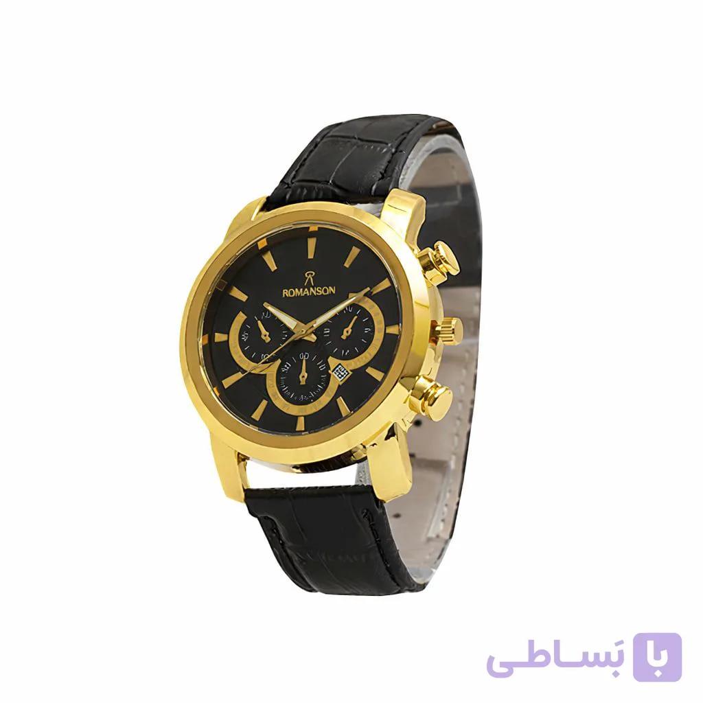 ساعت romanson مشکی طلایی مدل B62 — تصویر 1