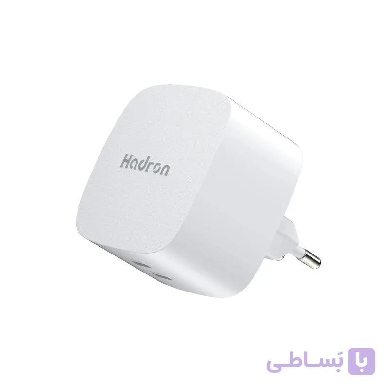 شارژر دیواری دو پورت 65 وات هادرون HADRON C1016 — تصویر 1