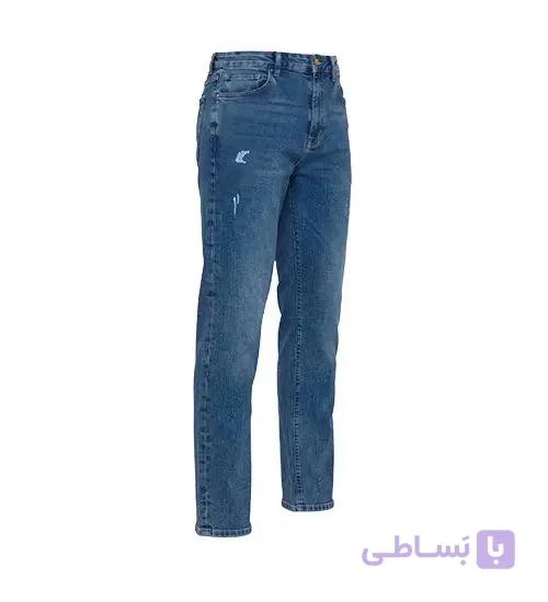 شلوار مردانه راسته ساده جین آبی مدل 51041