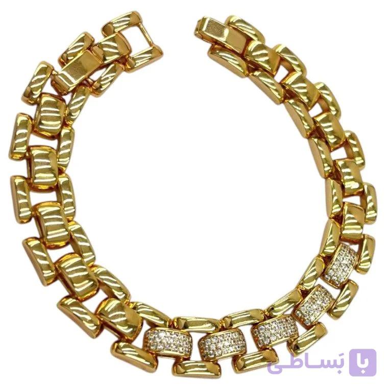 دستبند زنانه ژوپینگ مدل رولکس جواهری کد B5654 — تصویر 1