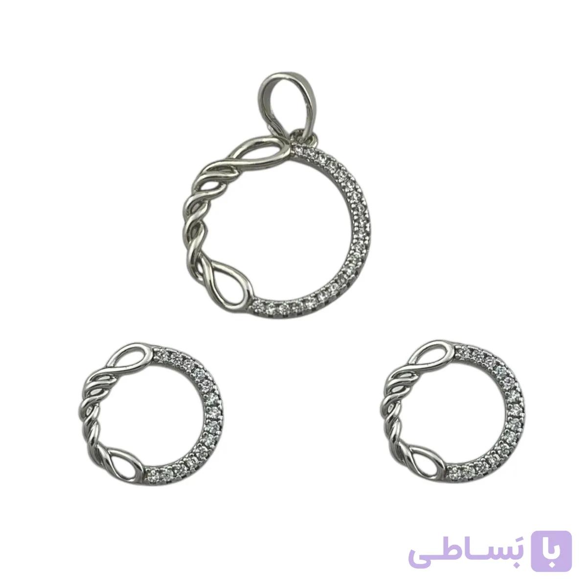 نیم ست زنانه مدل دایره نگین کد M4331 — تصویر 1