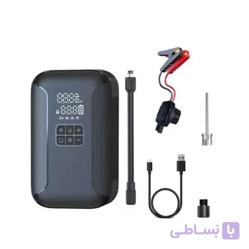 استارتر و کمپرسور باد خودرو قابل حمل 2 در 1 مدل S02 به‌همراه پاوربانک — تصویر 1