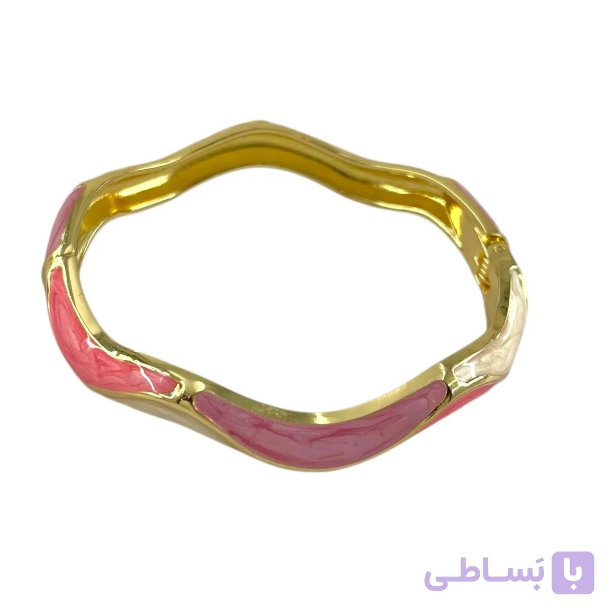 دستبند زنانه بنگل مدل میناکاری B5516 — تصویر 1
