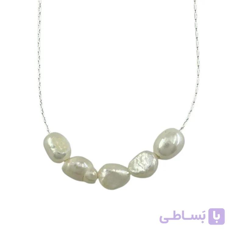 گردنبند زنانه مدل مروارید باروک اصل کد N5292 — تصویر 1