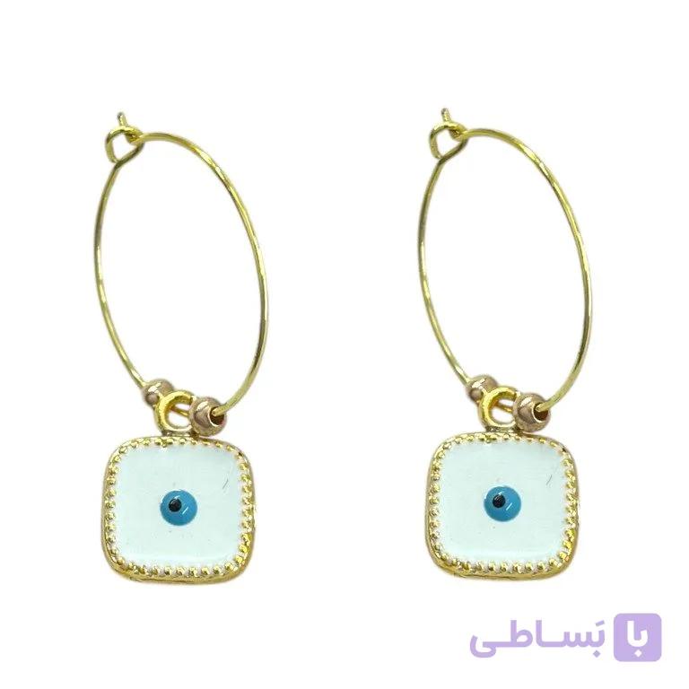 گوشواره زنانه مدل چشم نظر کد E6520 — تصویر 1