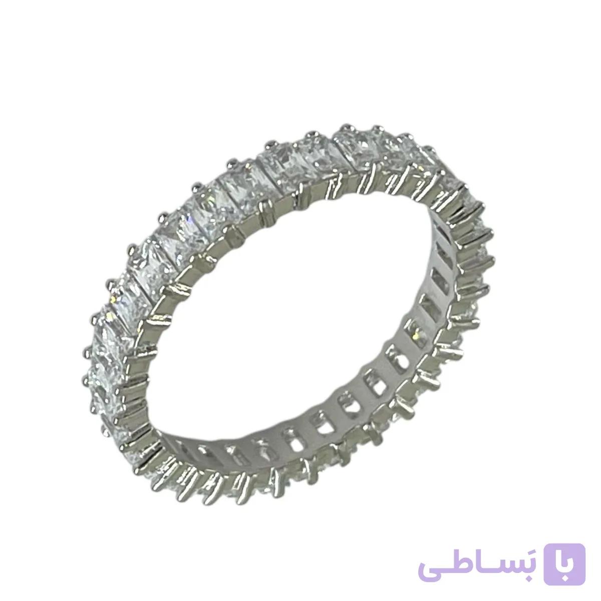 انگشتر زنانه ژوپینگ مدل جواهری تنیسی کد R51835 — تصویر 1