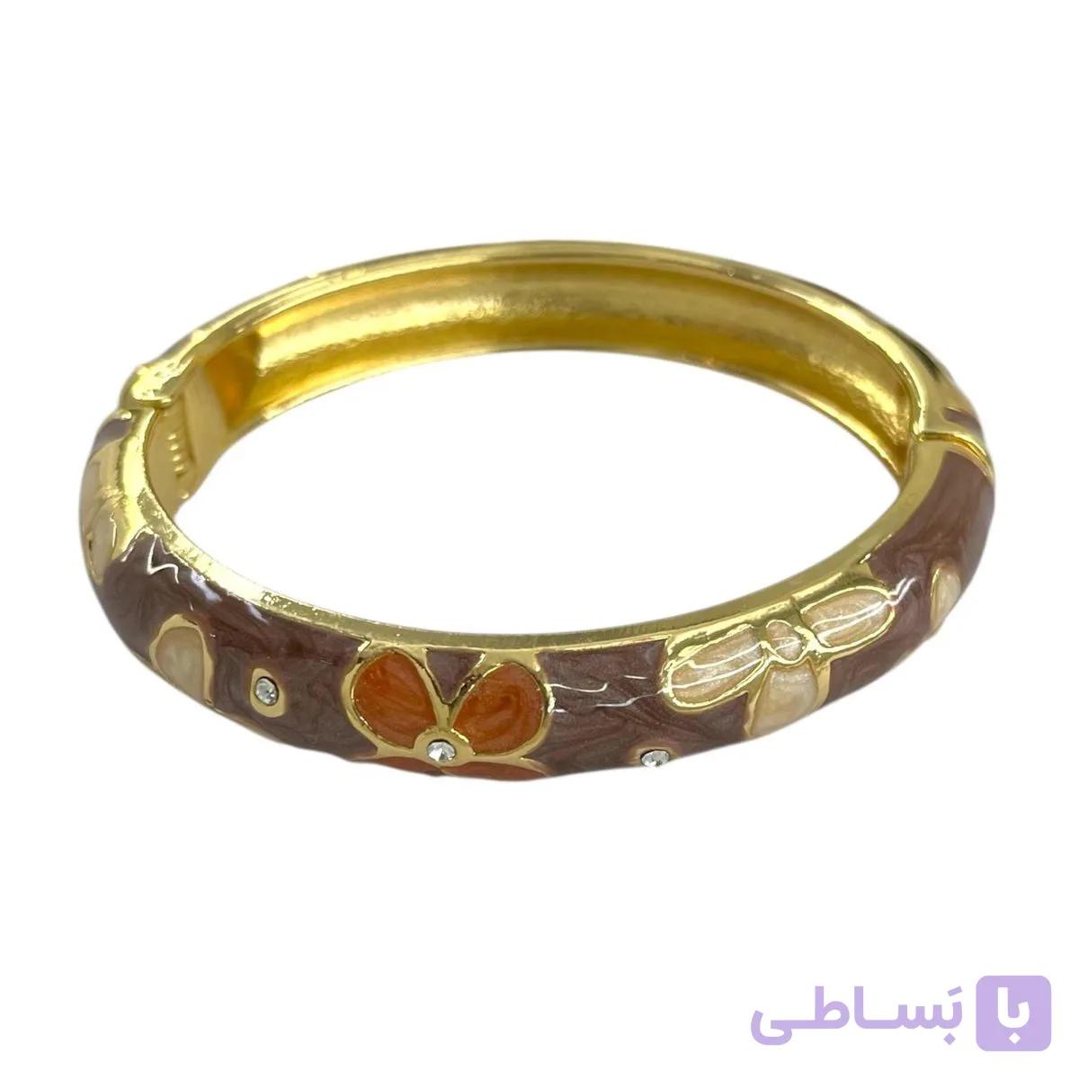 دستبند زنانه بنگل مدل میناکاری B5513 — تصویر 1