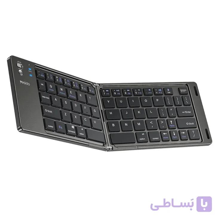 کیبورد بیسیم و تاشو به همراه استند یسیدو YESIDO KB27 — تصویر 1